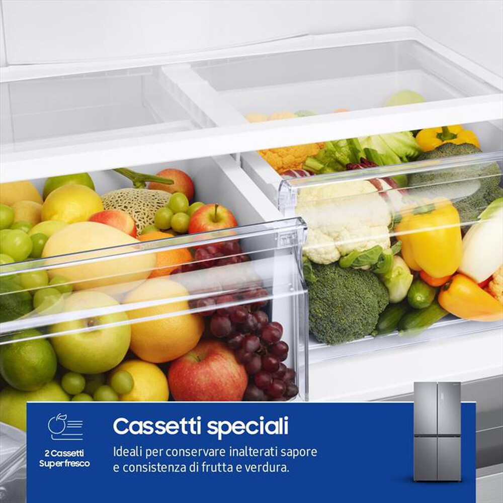 "SAMSUNG - Frigorifero 4 porte RF48A400EM9/EF Classe E 488 lt-INOX"