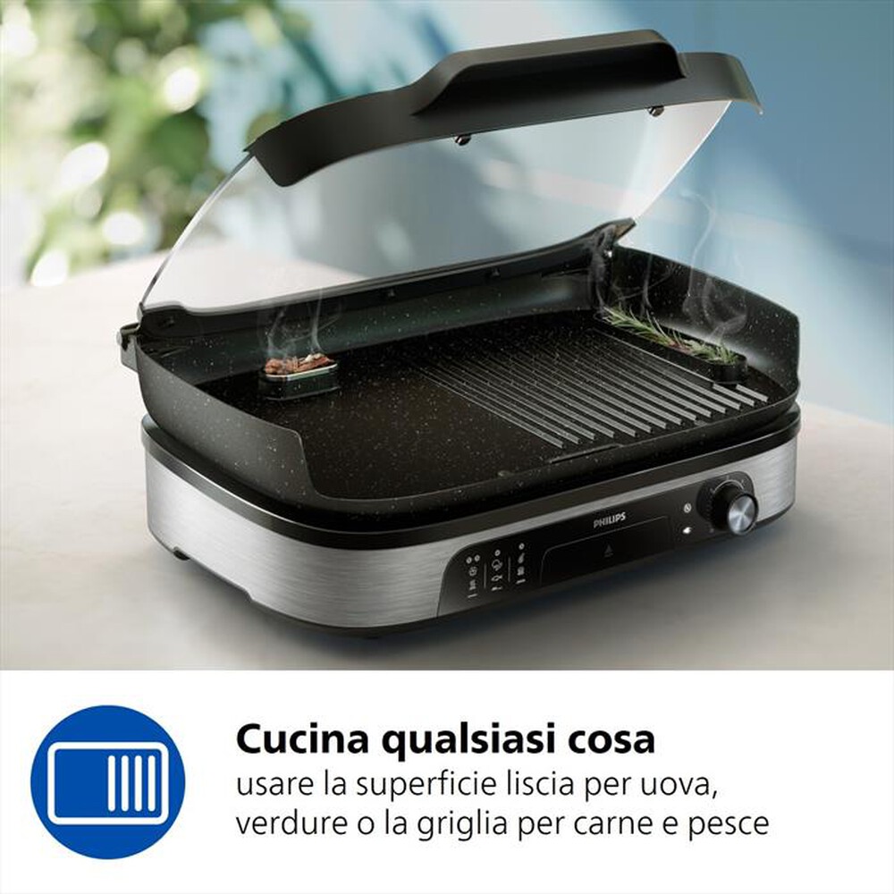 Immagine del prodotto PHILIPS - Grill da tavolo Serie 5000 HD6212/90-Alluminio