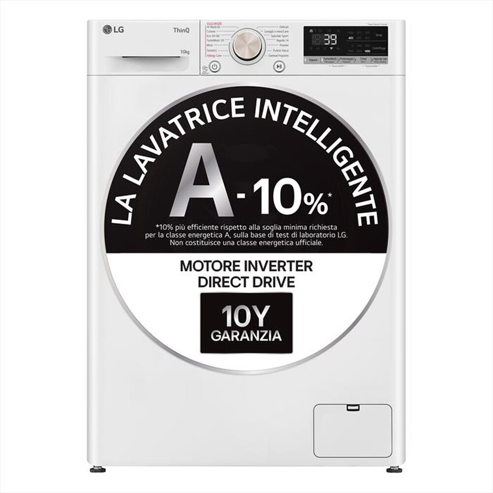 Immagine del prodotto LG - Lavatrice AI DD R7 F4R7010TSWG 10kg Classe A-Bianco
