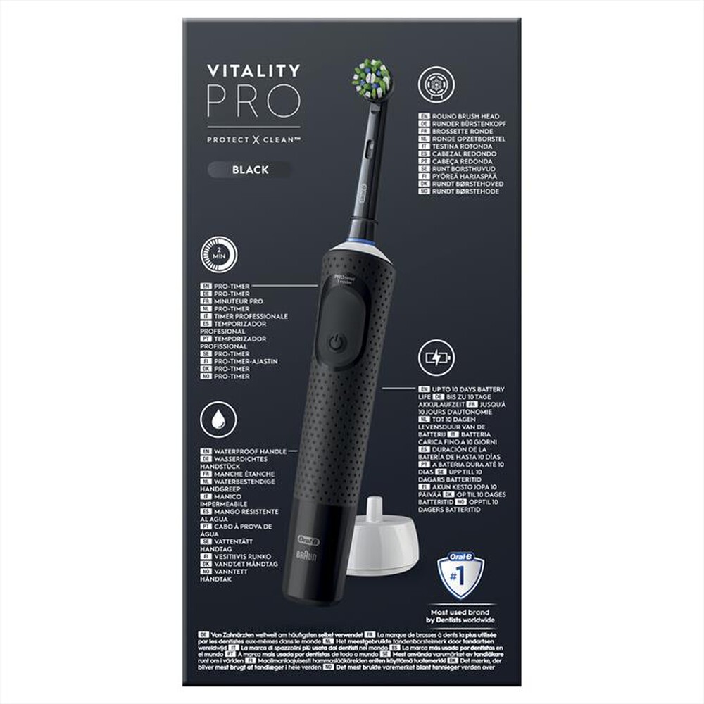 "ORAL-B - Spazzolino Elettrico Ricaricabile VITALITY PRO-Nero"