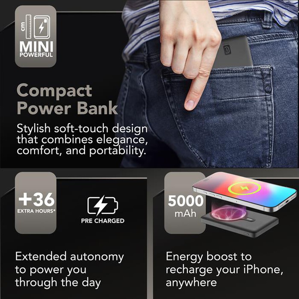 Immagine del prodotto CELLULARLINE - Power Bank MAGSAFE 5000-Nero