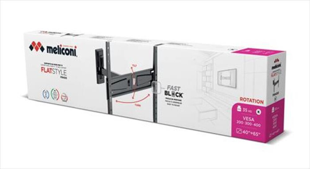 "MELICONI - Supporto TV FLATSTYLE FR 400 IT-Nero"