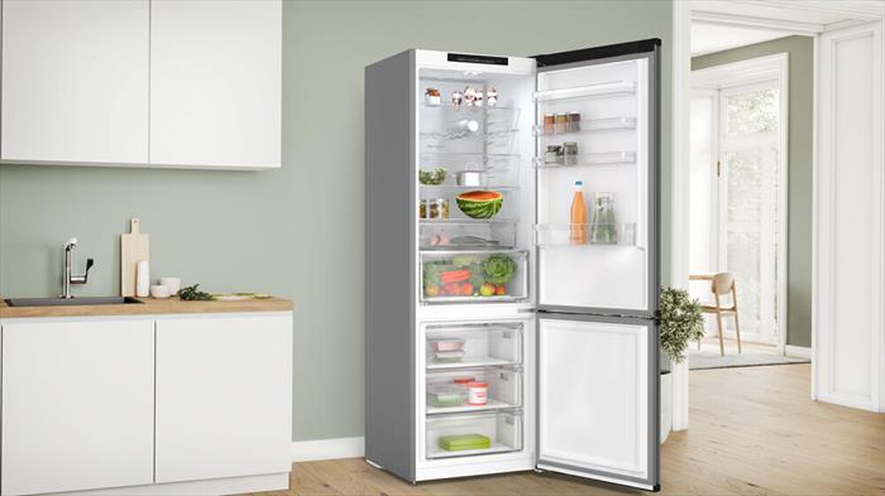 "BOSCH - Frigorifero combinato KGN49OCAF Classe A 440 lt-Acciaio"