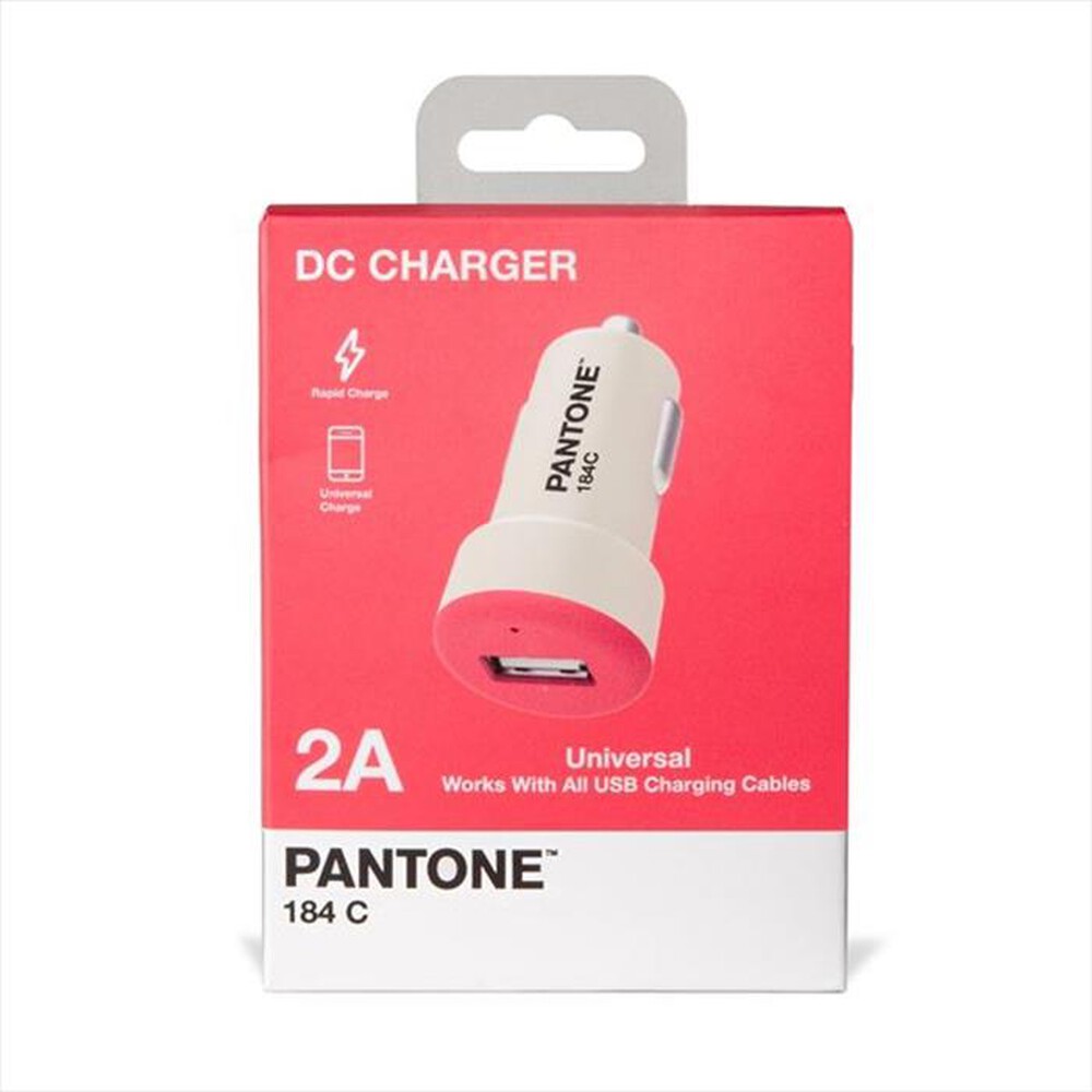 "PANTONE - PT-DC1USBP - PANTONE CAR CHARGER 2.1A-ROSA/PLASTICA"