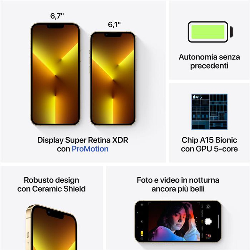 "WIND - 3 - APPLE iPhone 13 Pro 128GB-Oro"