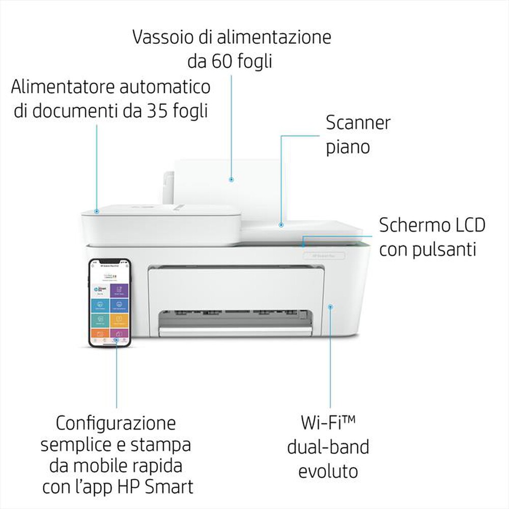 "HP - MULTIFUNZIONE DESKJET 4120E 6 MESI INSTANT INK HP+-Cement"