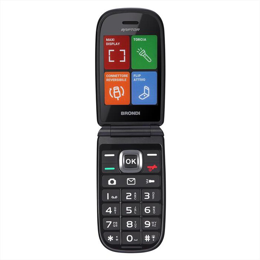 Immagine del prodotto BRONDI - Cellulare RAPTOR-BLACK METAL