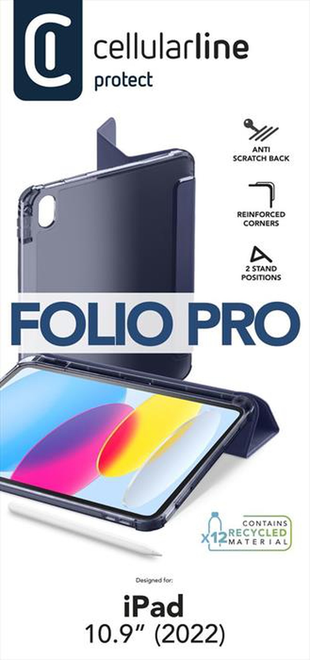 Immagine del prodotto CELLULARLINE - Custodia FOLIOIPAD22102B per iPad 10.9'' (2022)-Blu