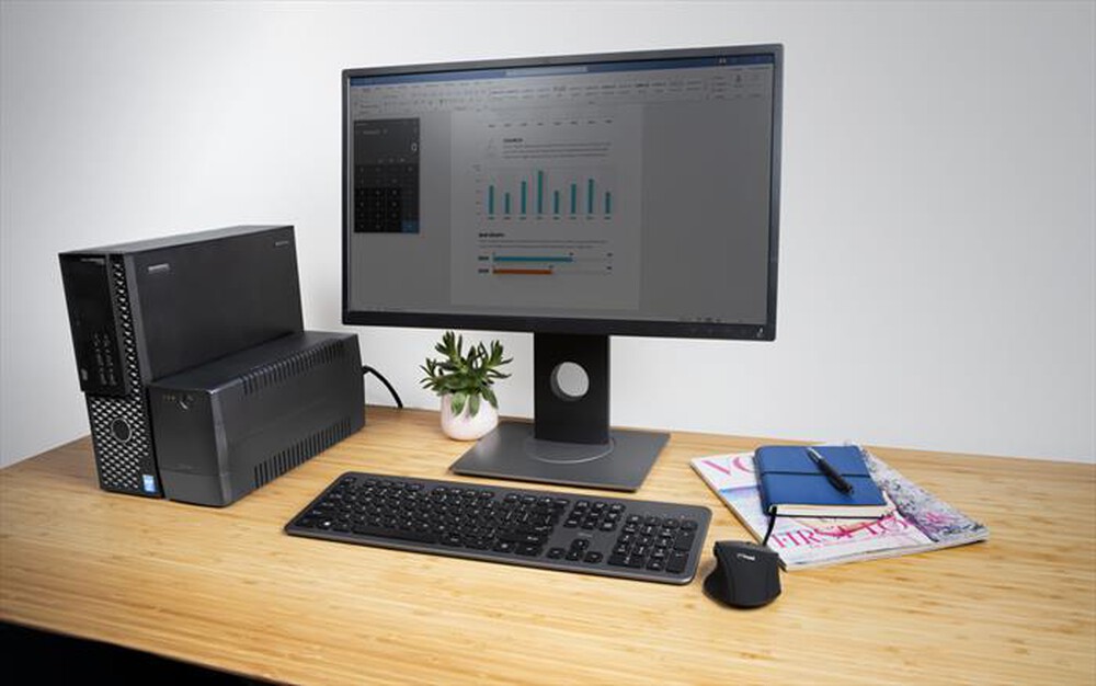 "TRUST - PAXXON 800VA UPS 2 OUTLETS-Black"