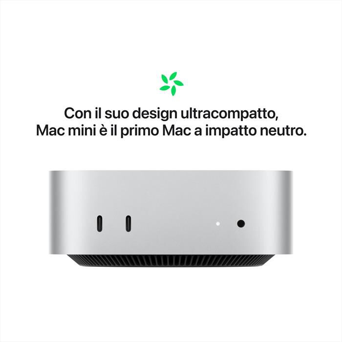 APPLE - Mac Mini M4 Core 10 CPU 10 GPU 16GB 256GB SSD-Argento