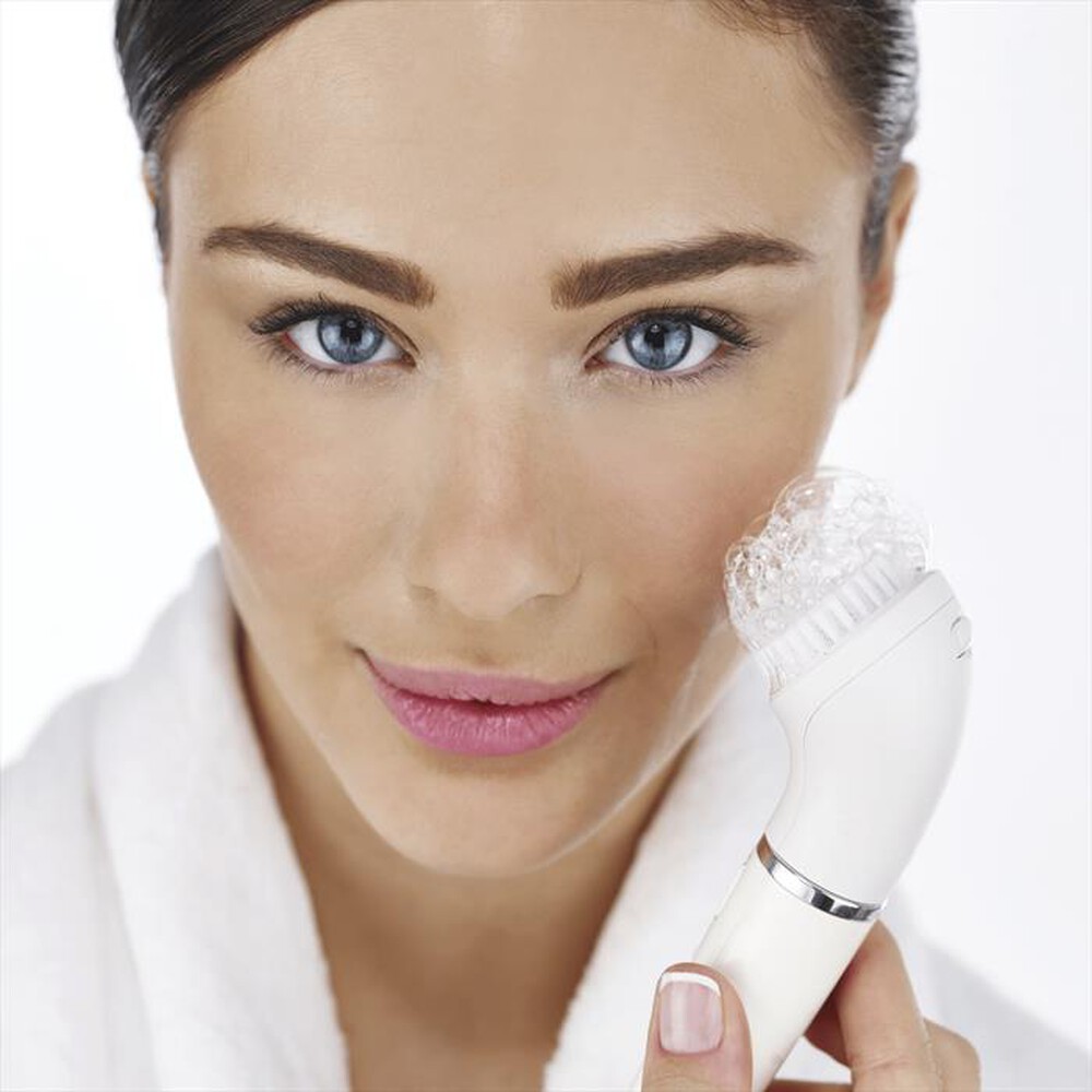 "BRAUN - Face 830  miniepilatore + spazzola viso-Bianco"