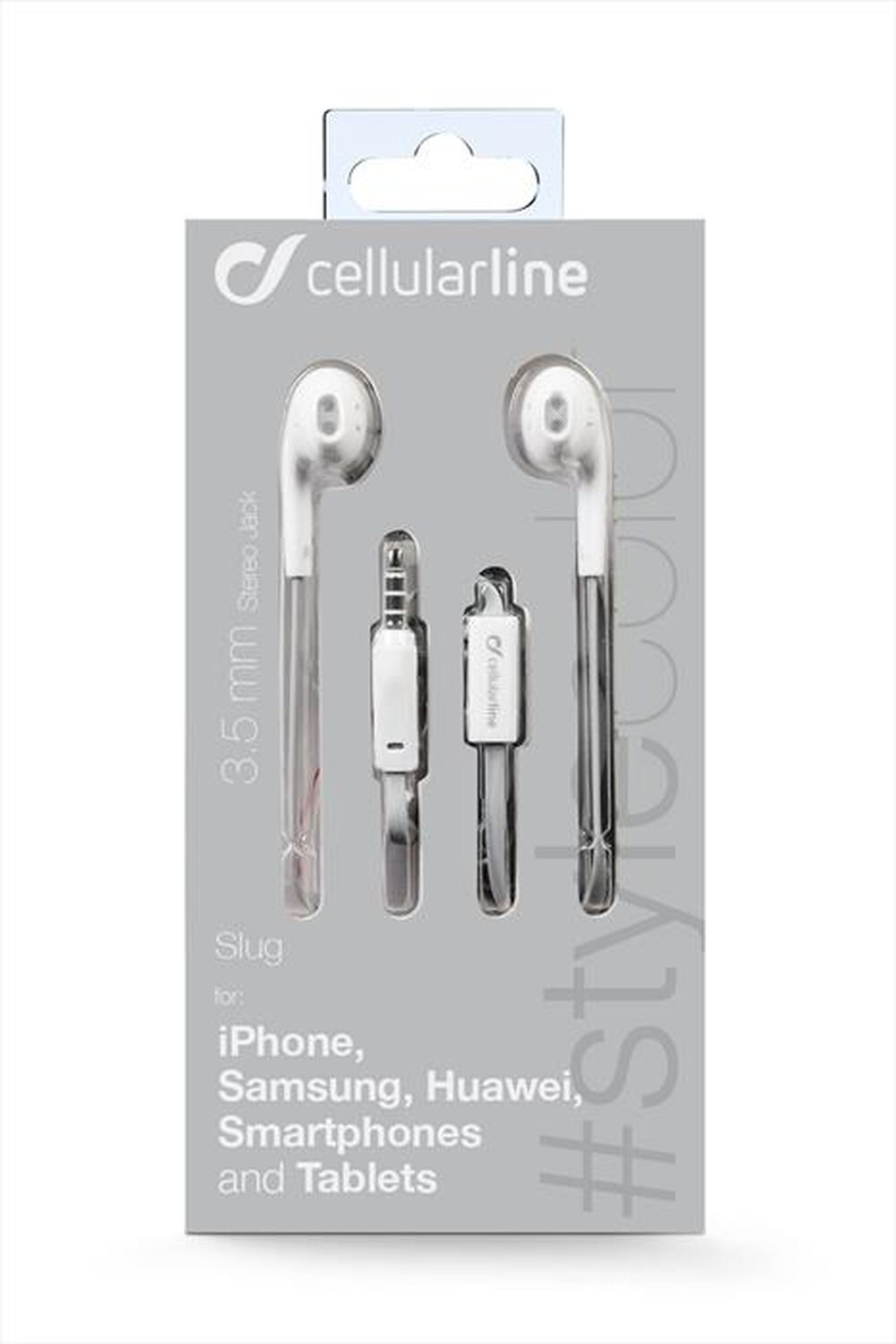 CELLULARLINE - SLUGSMARTW Auricolari con filo-Bianco