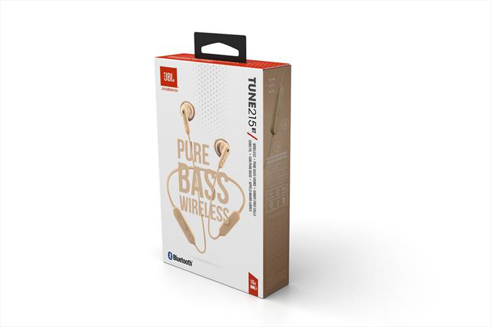 "JBL - Auricolari Bluetooth TUNE 215BT-CHAMPAGNE GOLD"
