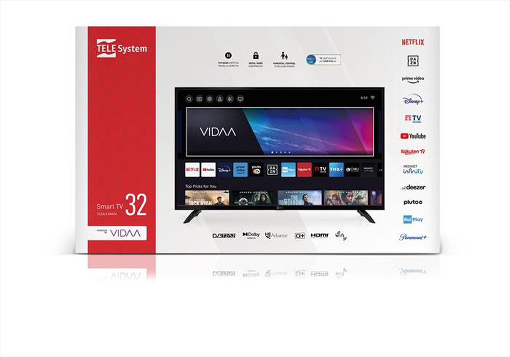 "TELESYSTEM - Smart TV LED HD READY 31,5\" LX SMV14-BLACK"