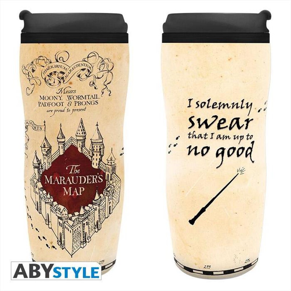 "ABYSSE - Tazza da viaggio 355ml HARRY POTTER MARAUDER'S MAP-Multicolore"