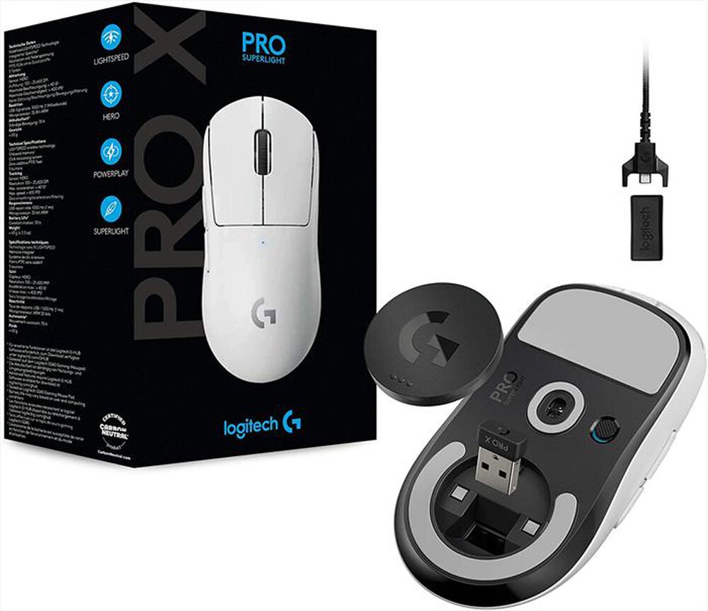 "LOGITECH - G PRO X SUPERLIGHT-Bianco"