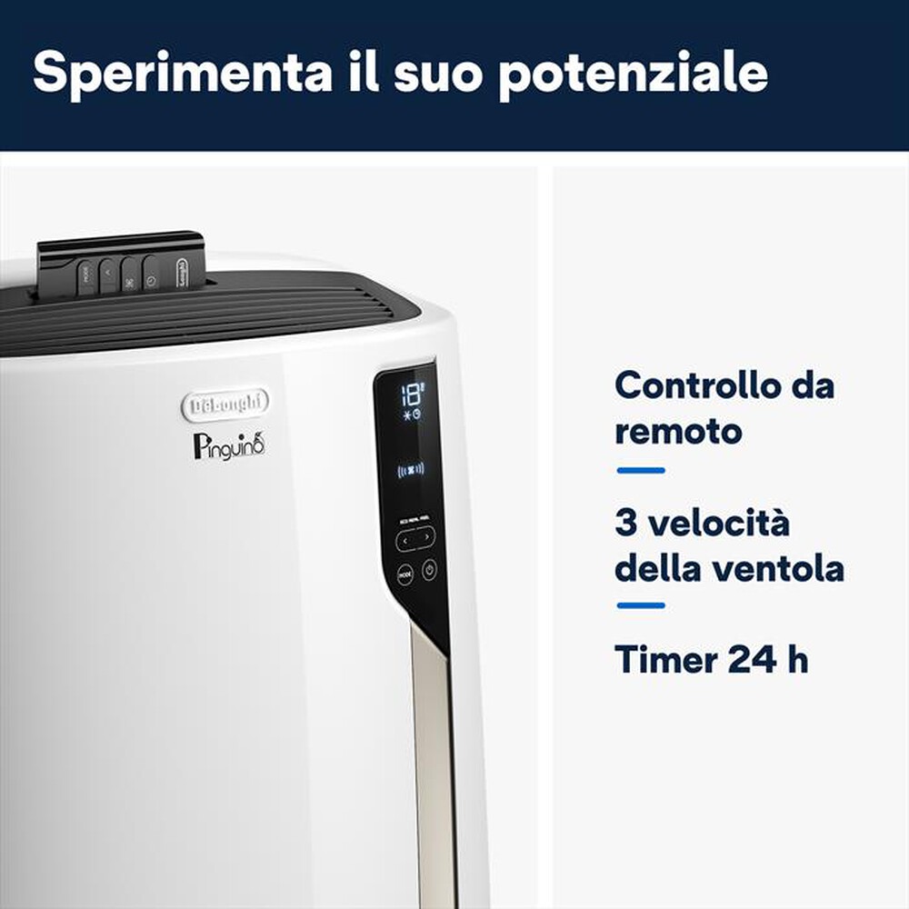 Delonghi Telecomando Originale Per Pinguino Silent PAC EX100, EX140, Real Feel - 9 Tasti, Ricambio