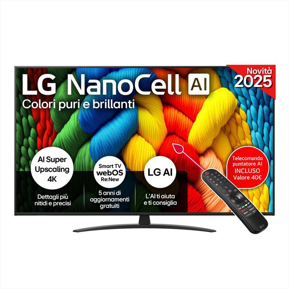 LG - Smart TV Nanocell UHD 4K 65" 65NANO81A6A-Charcoal Black