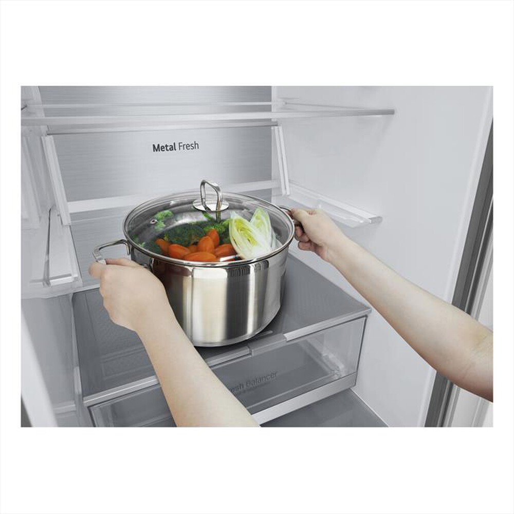 "LG - Frigorifero combinato GBV7280DPY Classe D 387L-Argento"