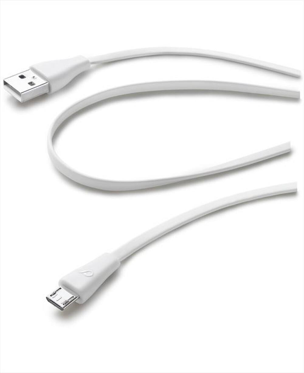 "CELLULARLINE - Flat USB data cable - Bianco"