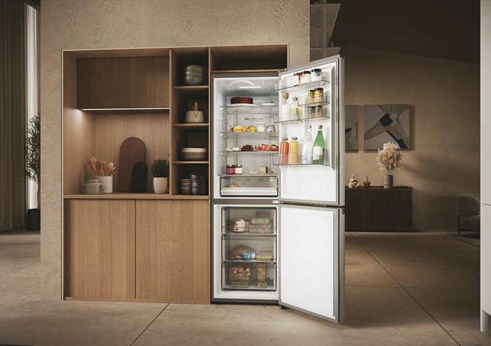"HAIER - Frigorifero combinato HDPW3618DNPK Classe D 352 lt-Platino"