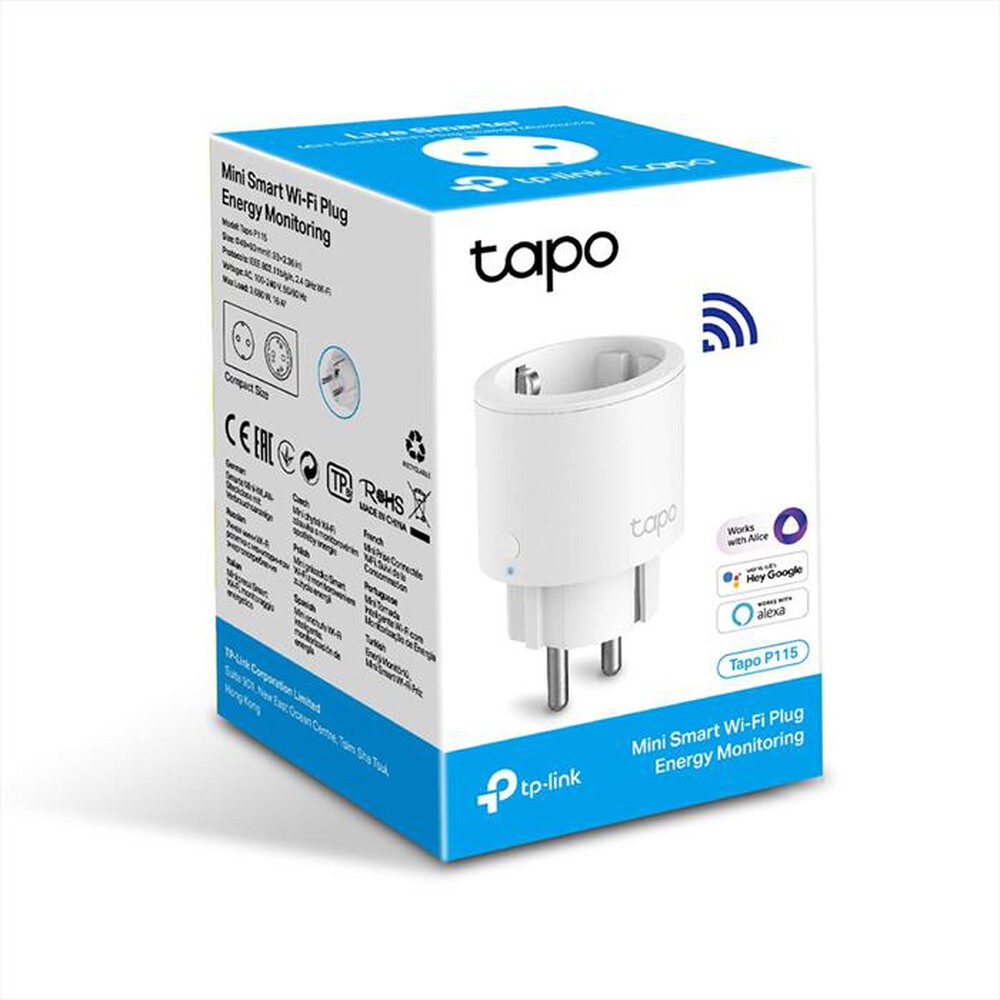 "TP-LINK - P115 PRESA SMART WI-FI MONITORAGGIO CONSUMI"