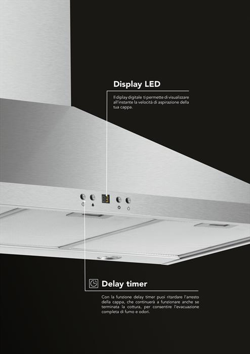 "GLEM GAS - Cappa a parete GHP964IX-INOX"