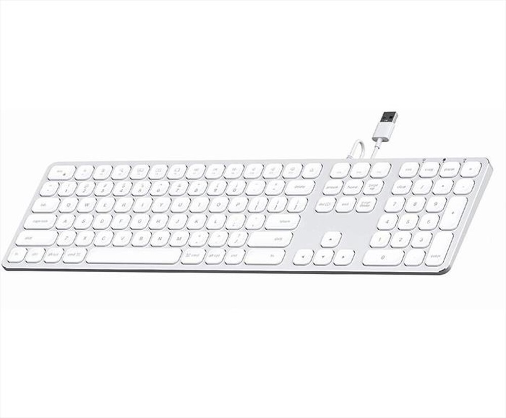 "SATECHI - TASTIERA ESTESA IN ALLUMINIO USB LAYOUT US-argento"