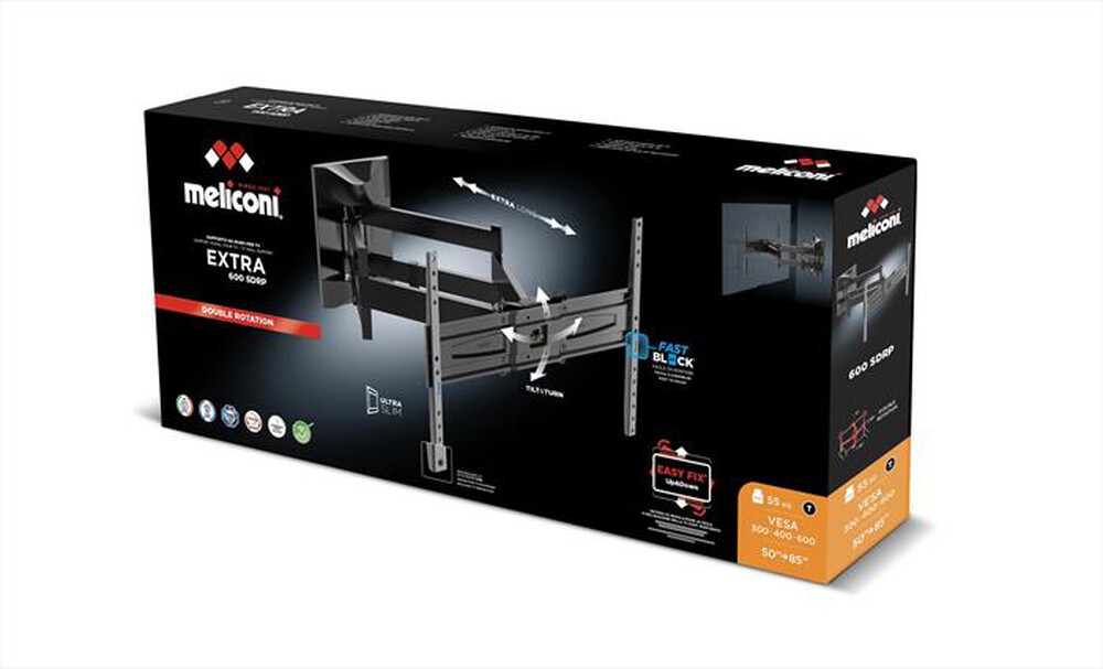 "MELICONI - Supporto TV EXTRA 600SDRP PLUS-Nero"