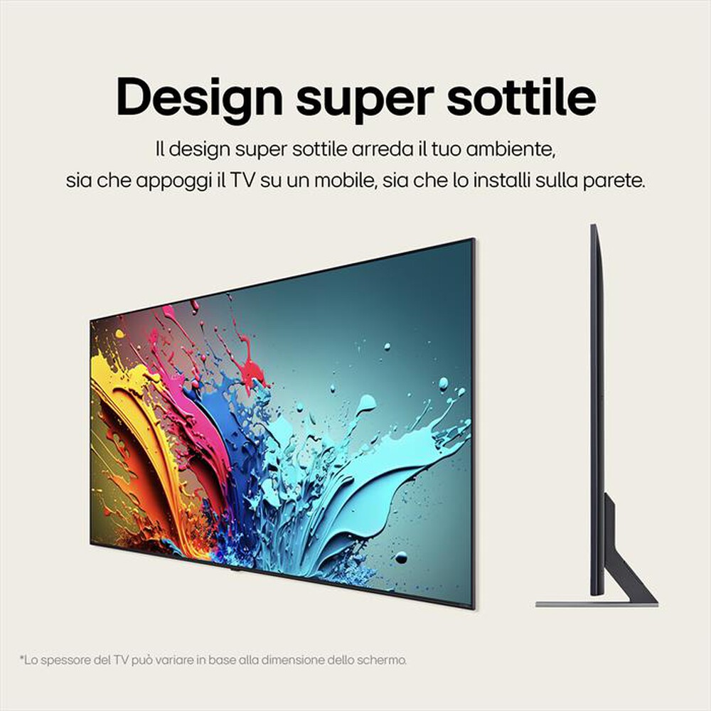 Immagine del prodotto LG - Smart TV 75" Mini LED 4K 75QNED87T6B 120Hz-Grigio