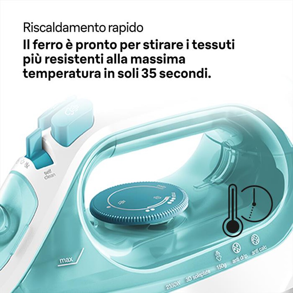 Immagine del prodotto BRAUN - FERRO A VAPORE TEXSTYLE 3 SI3041GR-Bianco/Verde
