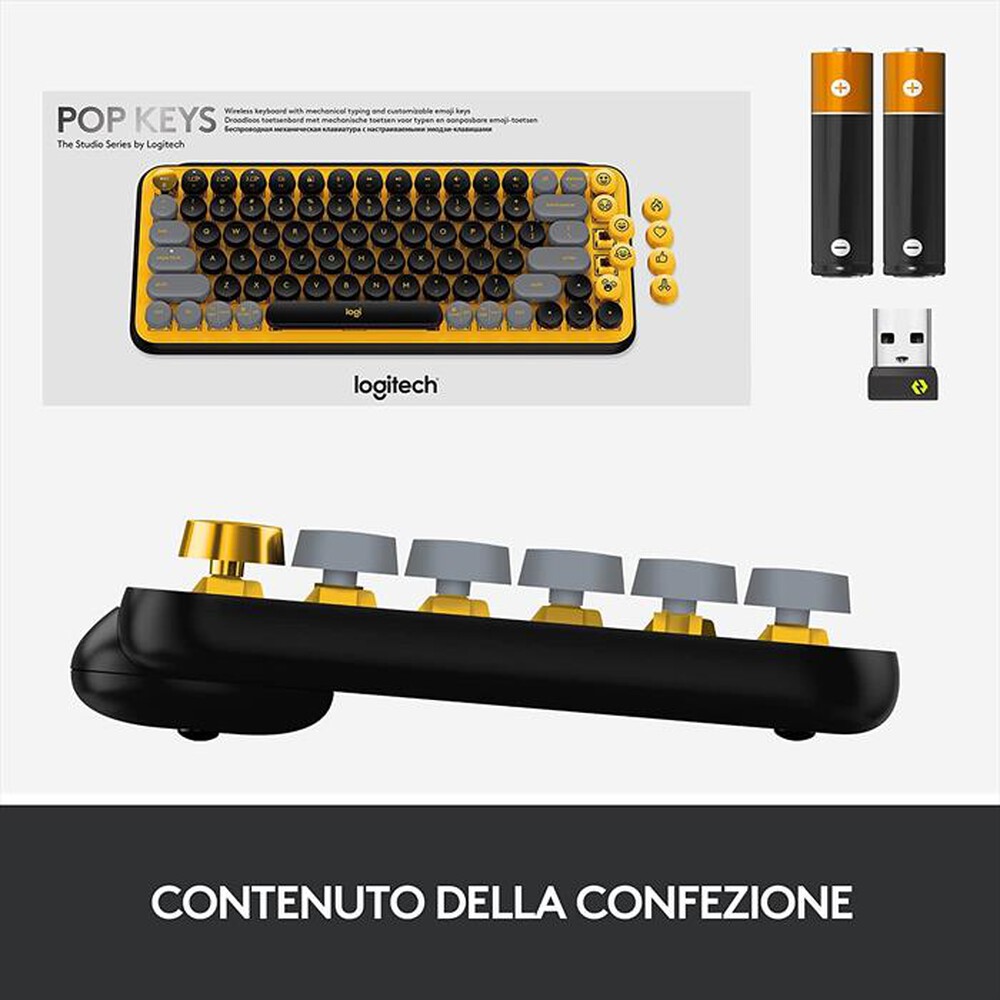 "LOGITECH - POP Keys Tastiera-Giallo"