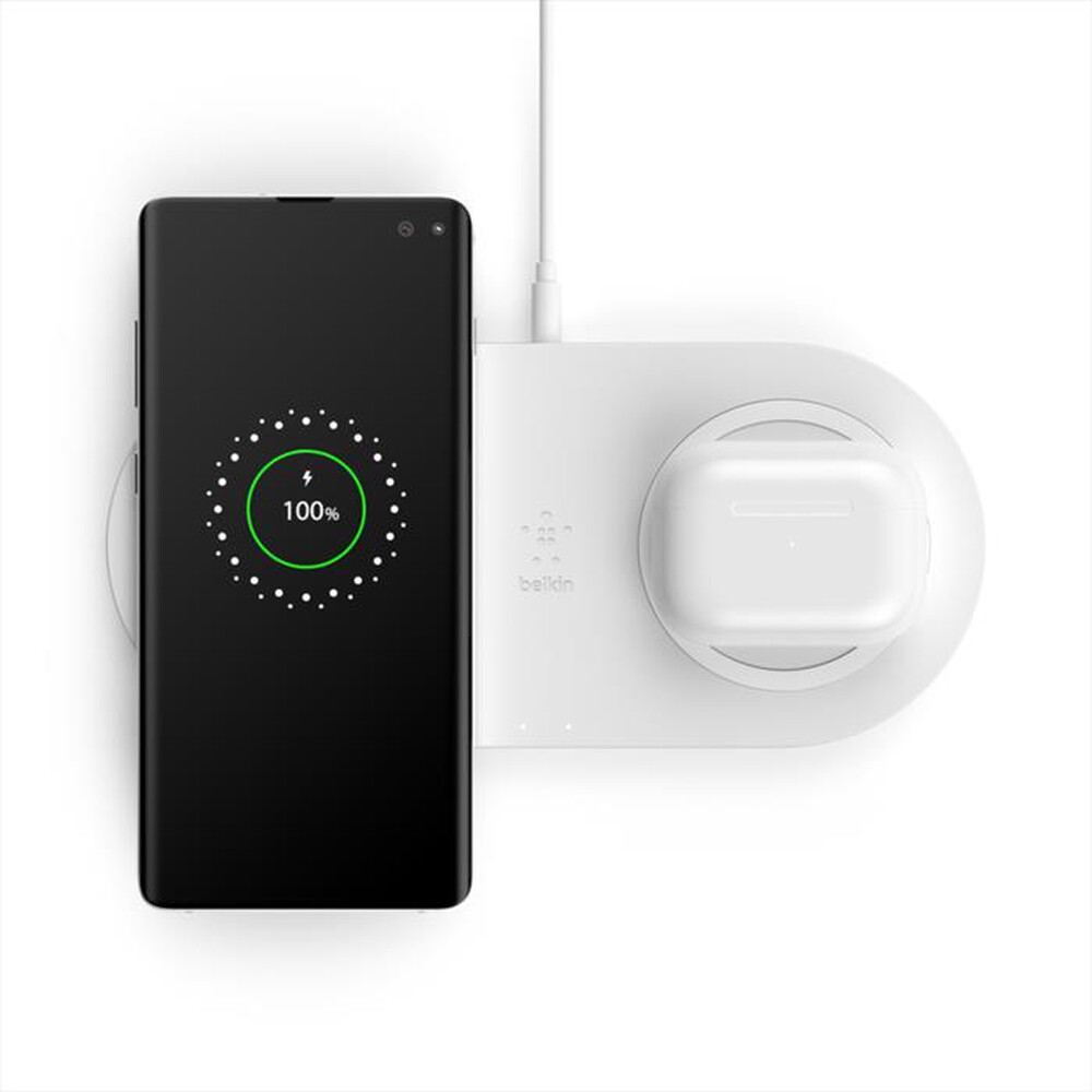 "BELKIN - TAPPETINO DI RICARICA WIRELESS DOPPIO 2 X 10W - BI-Bianco"