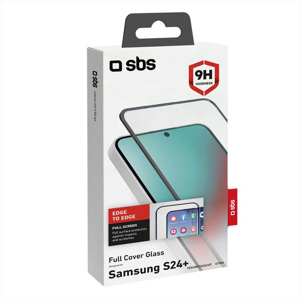 "SBS - Full cover glass TESCRFCSAS24P per Samsung S24+-Nero"