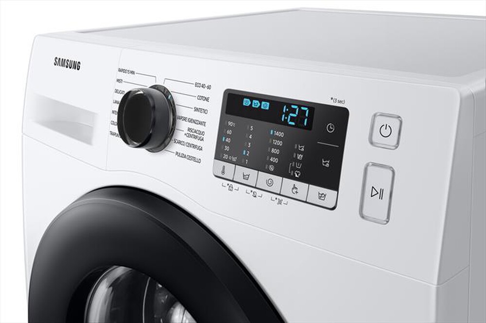 "SAMSUNG - Lavatrice WW11BGA046ATET 11 Kg Classe A-bianco oblò black"