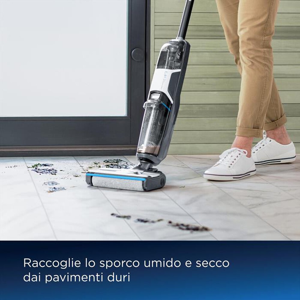 "BISSELL - Lavapavimenti CrossWave HF3 Cordless Pro 3641N-Nero/Argento"