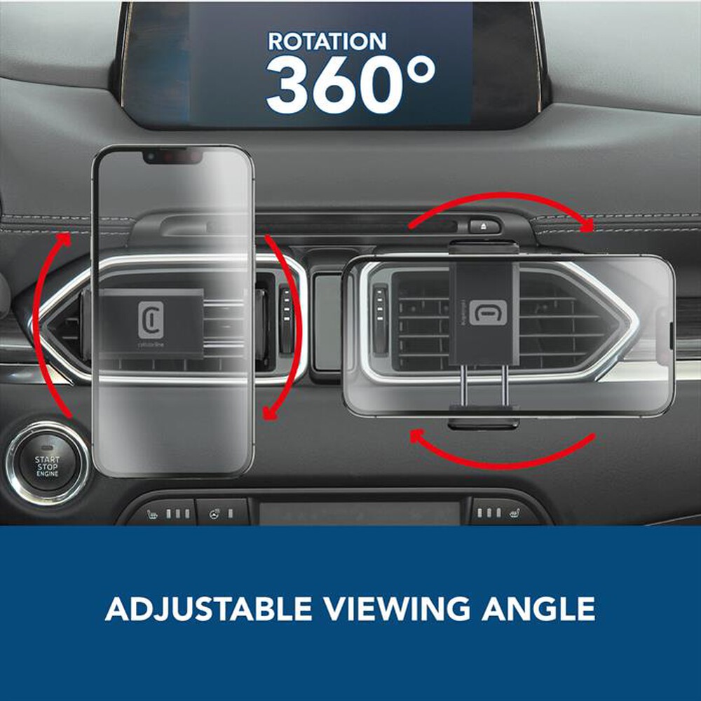 Immagine del prodotto CELLULARLINE - Supporto smartphone da auto SPIN AIR-Black