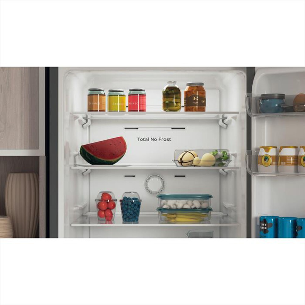 "INDESIT - Frigorifero combinato PUSH&GO INFC9 TA23X Classe D-Argento"
