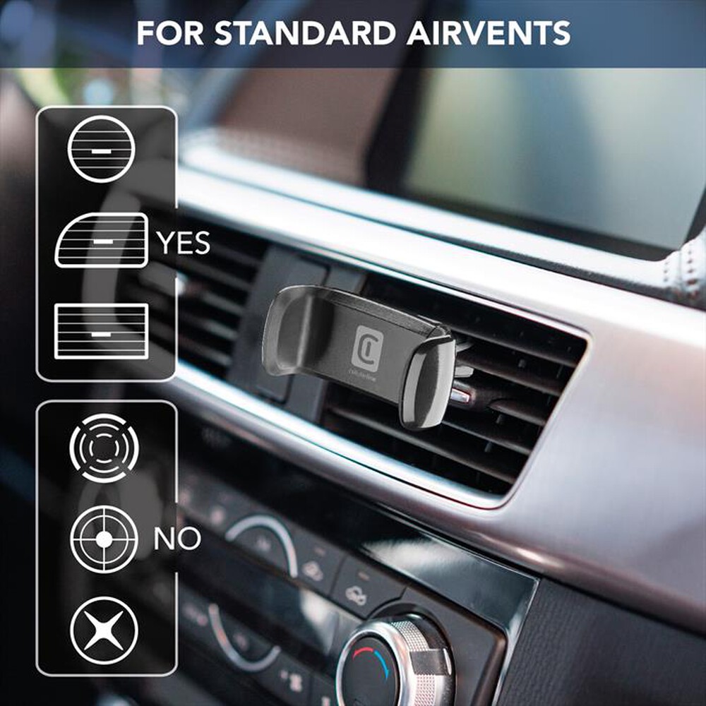 Immagine del prodotto CELLULARLINE - Supporto smartphone da auto SPIN AIR-Black