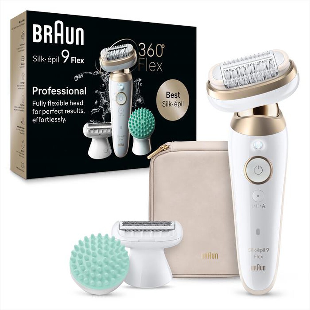 "BRAUN - Epilatore SILK-ÉPIL 9 FLEX 9-071 3D-BIANCO/ORO"