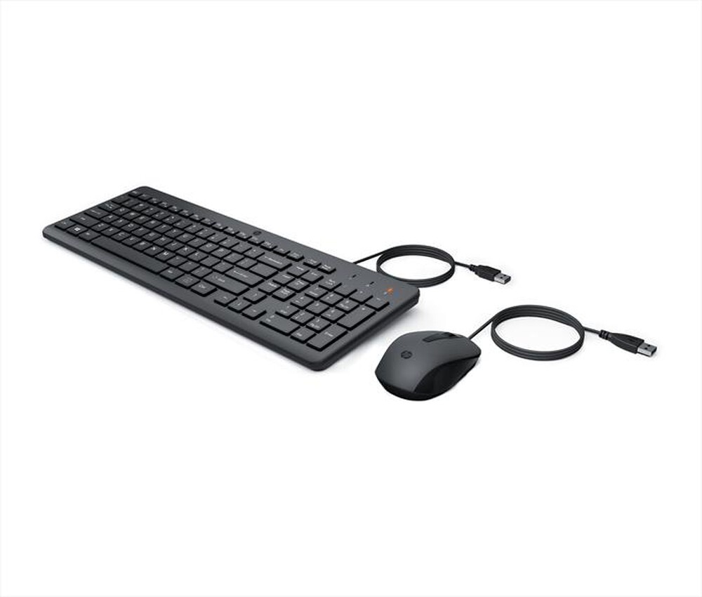 "HP - 150 TASTIERA E MOUSE CON CAVO-Nera"