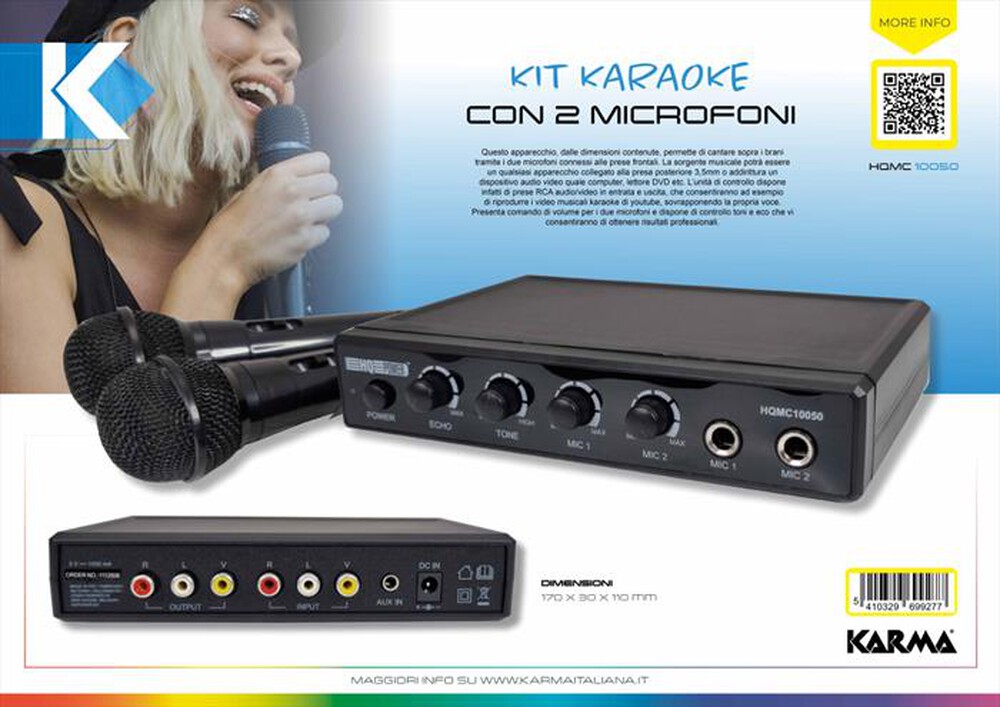 "KARMA - 2 microfoni HQMC 10050-Nero"