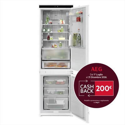 AEG - Frigorifero combinato TC9MS181BS  Classe B 250lt-Bianco