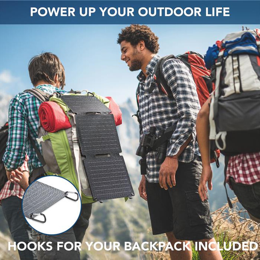 Immagine del prodotto CELLULARLINE - Caricabatterie portatile SOLAR ACHSOLAR2USB20WD-Nero