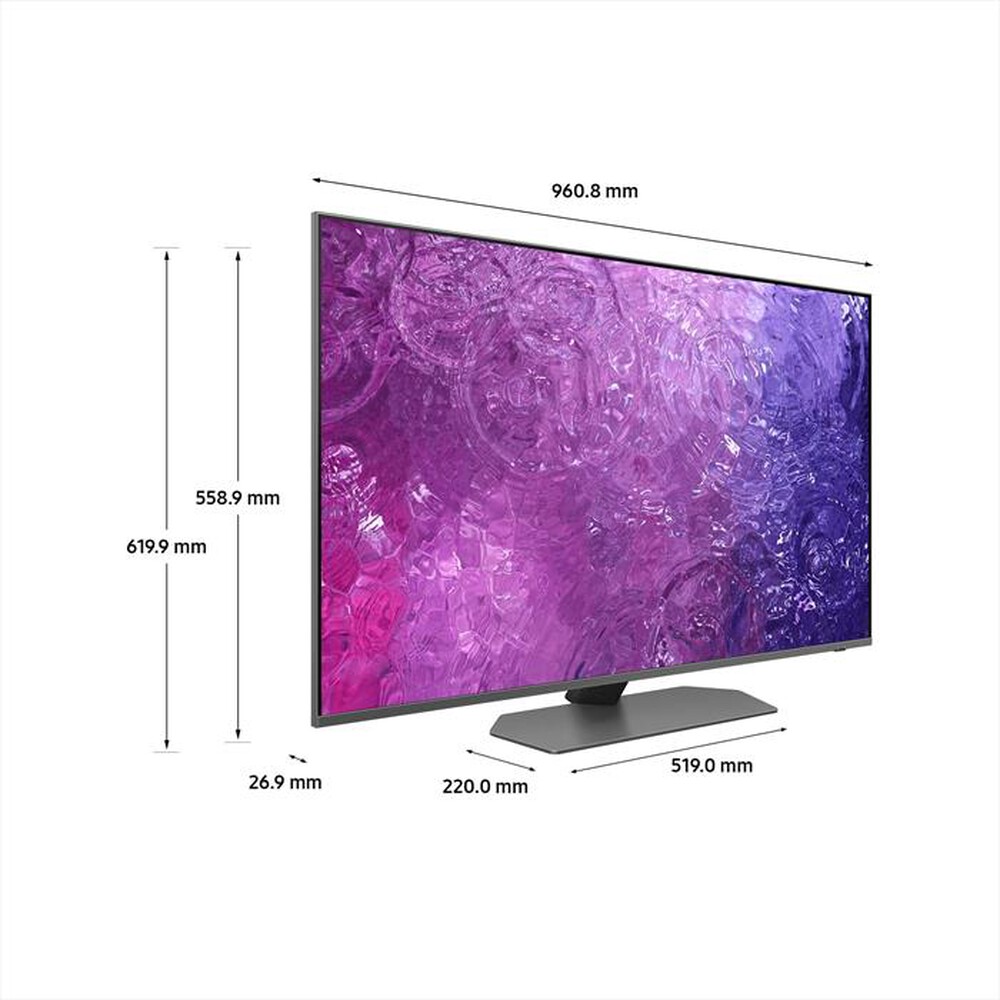 "SAMSUNG - Smart TV Q-LED 4K UHD 4K 43\" QE43QN90C-CARBON SILVER"