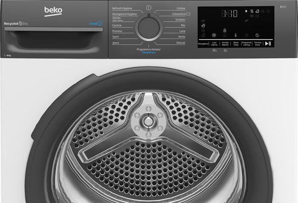 "BEKO - Asciugatrice BMEUT481SAI 8 Kg Classe A+++-Grey,White"