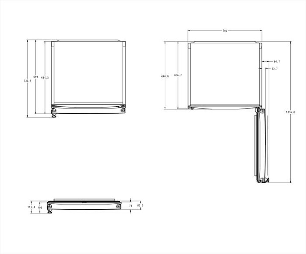 "WHIRLPOOL - Frigorifero 2 porte WT70E 831X AQUA Classe F 435lt"