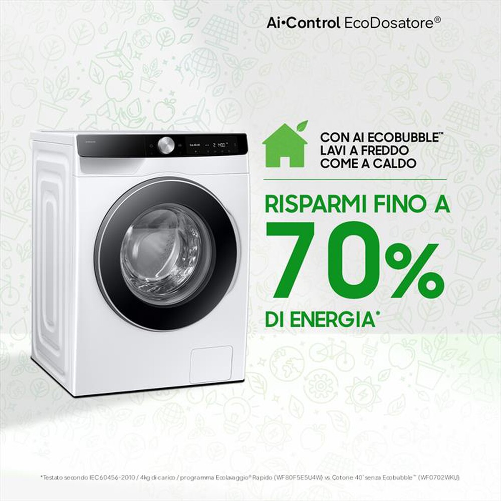 SAMSUNG - Lavatrice WW90DG6U85LKU3 9 Kg Classe A-bianco | Euronics