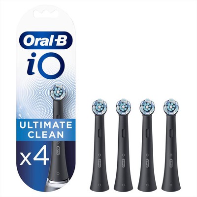 ORAL-B - Testine di ricambio IO ULTIMATE CLEAN, 4 PEZZI-Nero