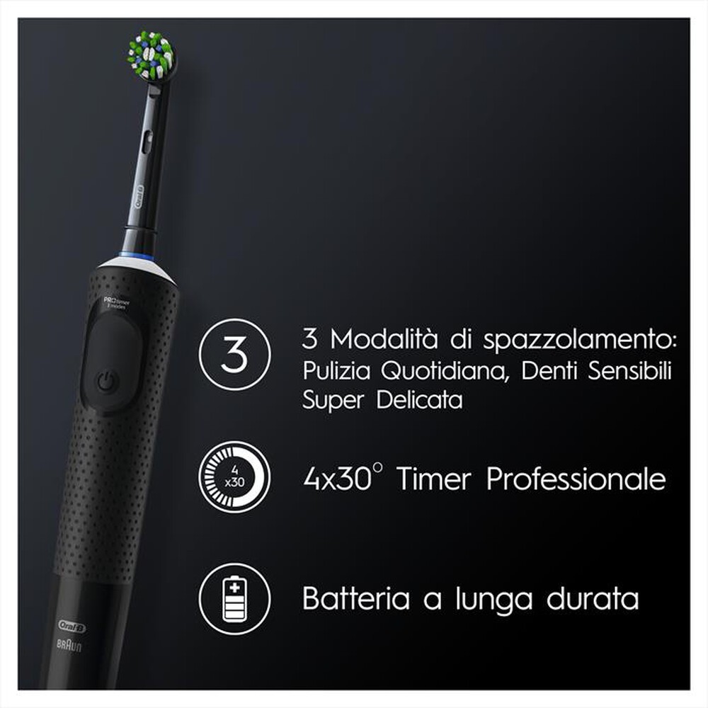 "ORAL-B - Spazzolino Elettrico Ricaricabile VITALITY PRO-Nero"